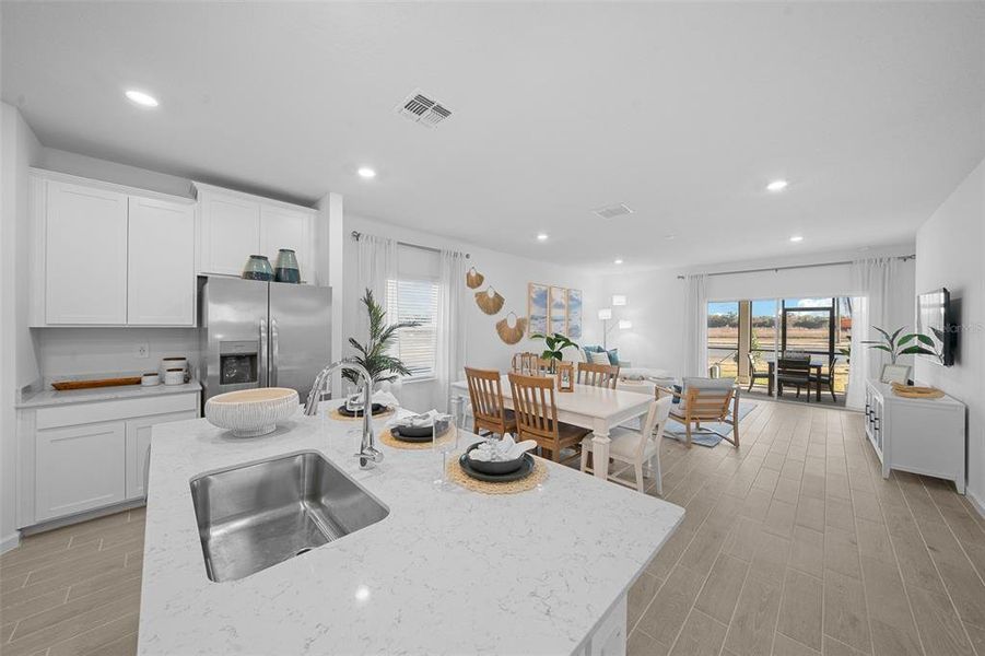 Furnished interior view inside a new home in Pioneer Ranch: Pioneer Ranch 50's, Ocala (Image 9).