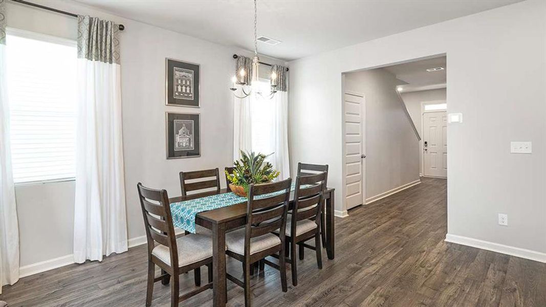 Furnished interior view inside a new home in , Atlanta (Image 6). Furnished interior view inside a new home in , Atlanta (Image 6).