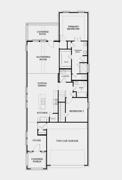 First Floor Plan - Additional Highlights Include: ring doorbell camera, pre-wire over kitchen island for pendant lights, and gas line at pati First Floor Plan - Additional Highlights Include: ring doorbell camera, pre-wire over kitchen island for pendant lights, and gas line at pati