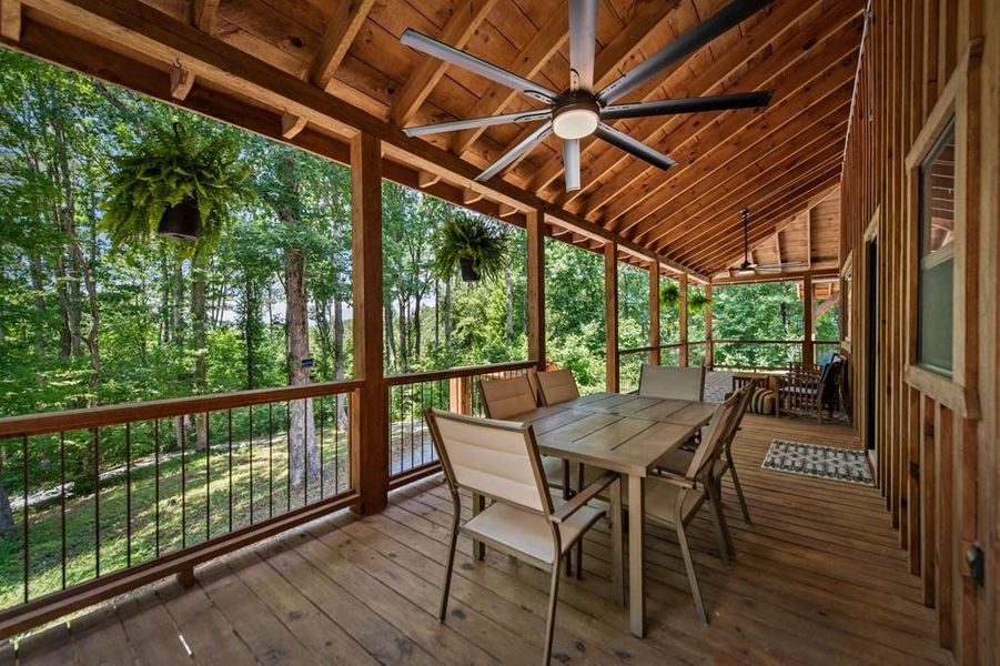 Exterior details and patio area of a home in , Ellijay (Image 25).