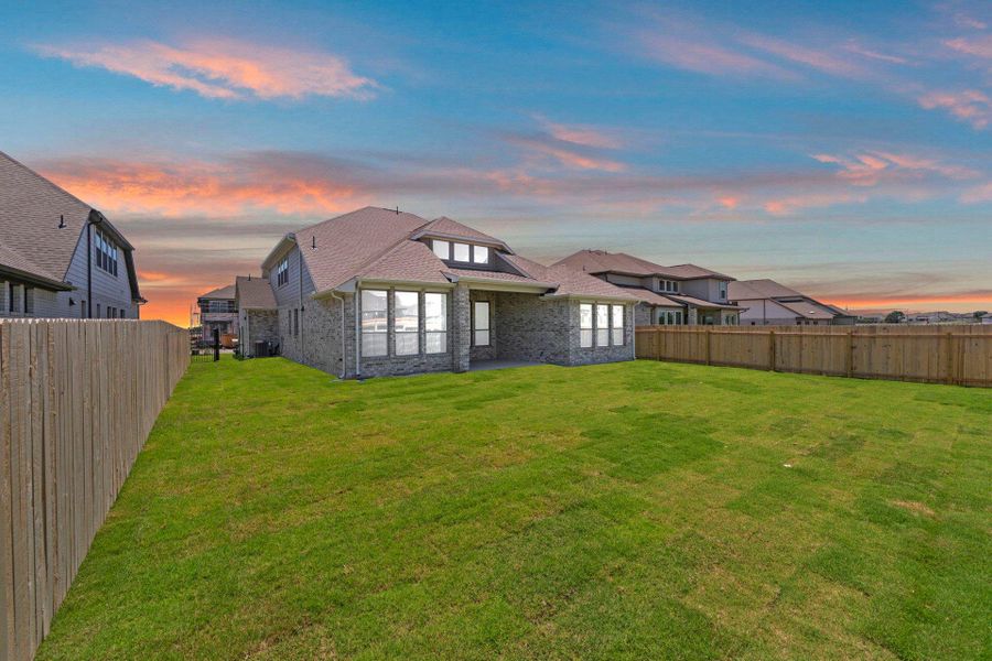 Rear of Home and Private Backyard