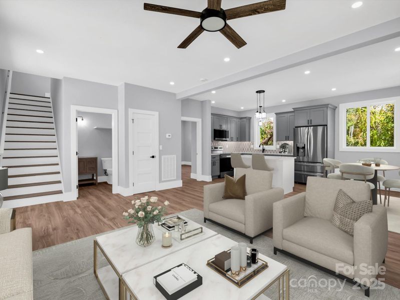 Furnished interior view inside a new home in , Asheville (Image 12).