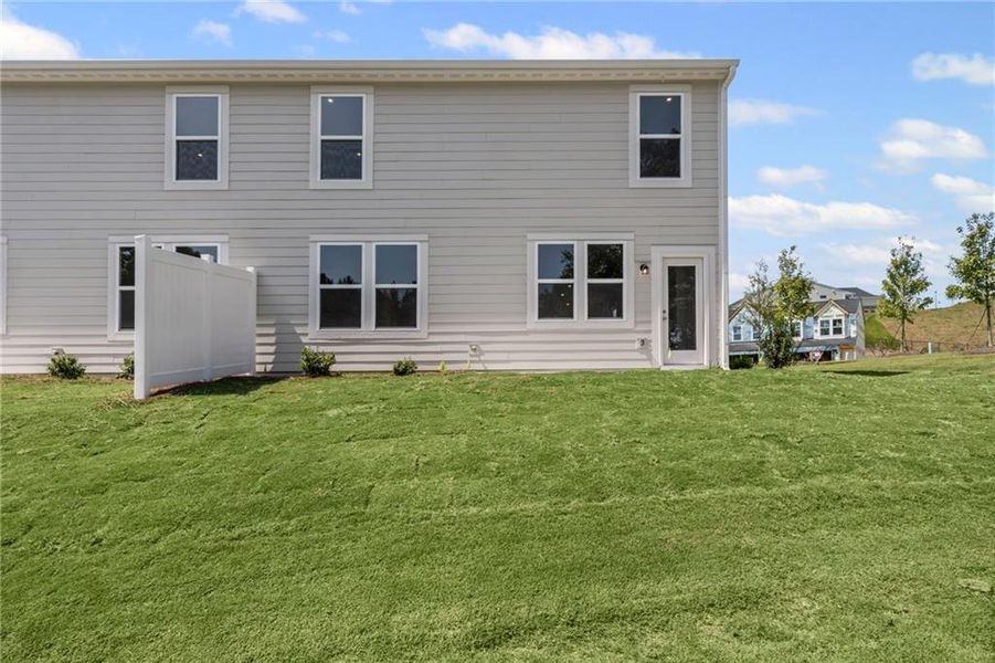 Front exterior of a new home in Villas at Gold Creek, Dawsonville, GA, highlighting curb appeal (Image 2).
