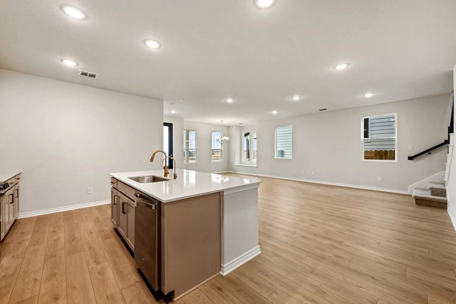 Furnished interior view inside a new home in The Cottages at Lariat, Liberty Hill (Image 10).