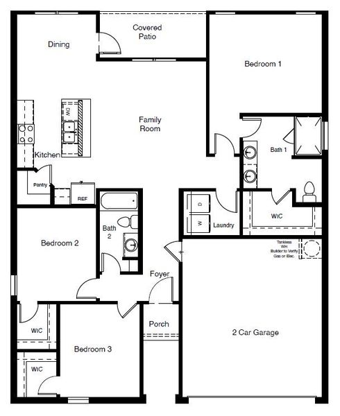 2D floor plan layout of this home in Vista Point, Grandview, TX (Image 4).