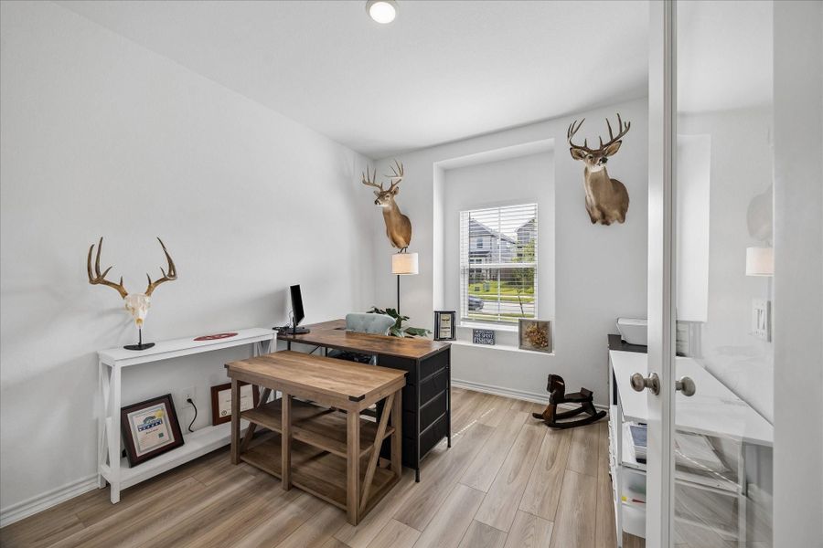 Private workspace perfect for remote work, studying, or a flex room.