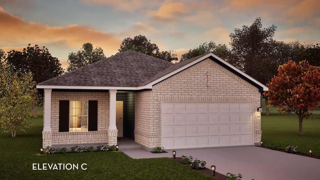 Representative exterior photo of a completed home built from the Frio by CastleRock Communities in Lone Oak, San Antonio, TX (Image 13).