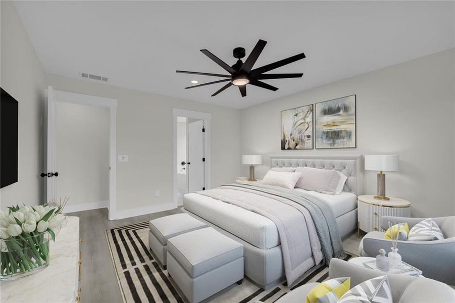 Furnished interior view inside a new home in , Toccoa (Image 8).