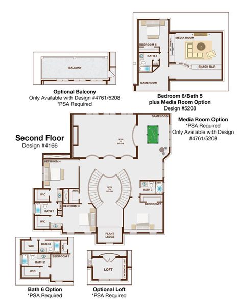 2D floor plan layout for the Hampton III by Grand Homes in Kings Crossing, Parker, TX (Image 5).