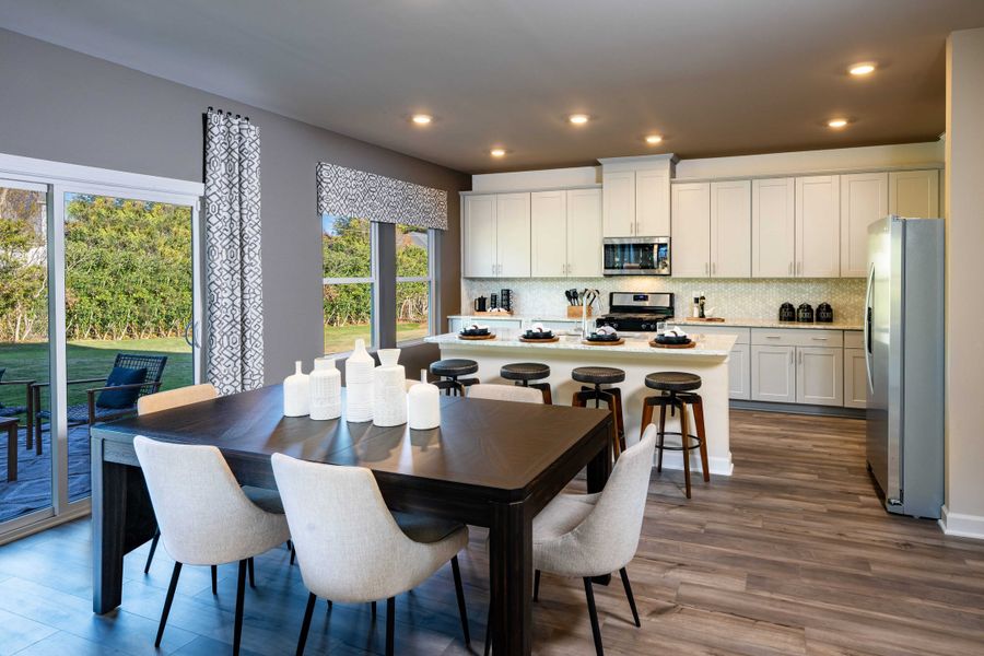 The open-concept floorplan allows for easy entertaining. Photography from Holland Park.