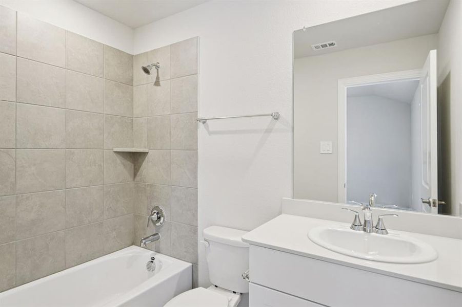 Furnished interior view inside a new home in Parks at Foster Crossing - Premier Series, Anna (Image 13). Furnished interior view inside a new home in Parks at Foster Crossing - Premier Series, Anna (Image 13).