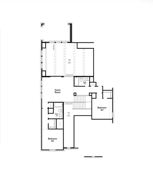 2D floor plan layout for the Croydon by Highland Homes in Monterra: 50ft. lots, Rockwall, TX (Image 3).