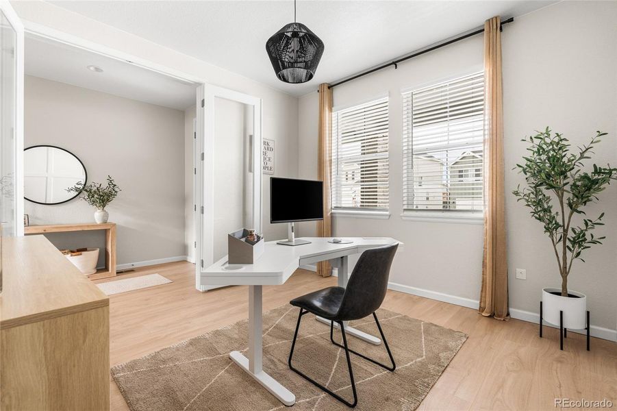 Furnished interior view inside a new home in Macanta Destination Collection, Castle Rock (Image 9). Furnished interior view inside a new home in Macanta Destination Collection, Castle Rock (Image 9).