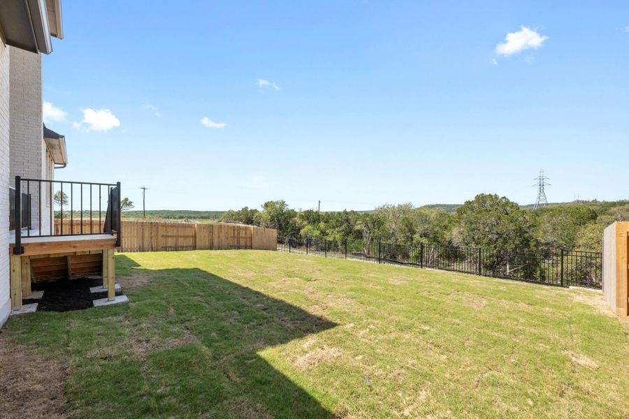 View of yard with a fenced backyard View of yard with a fenced backyard