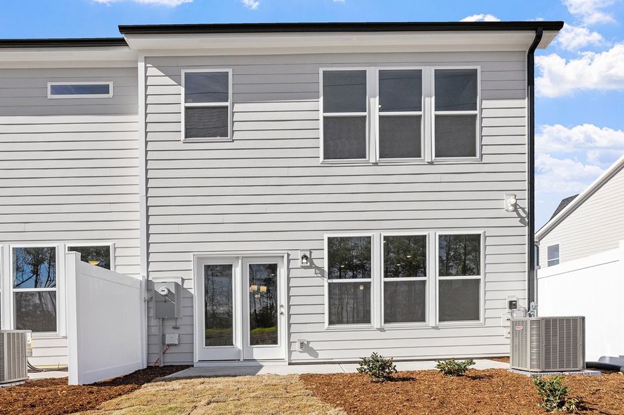 Exterior details and patio area of a home in Sweetbrier, Durham (Image 4).
