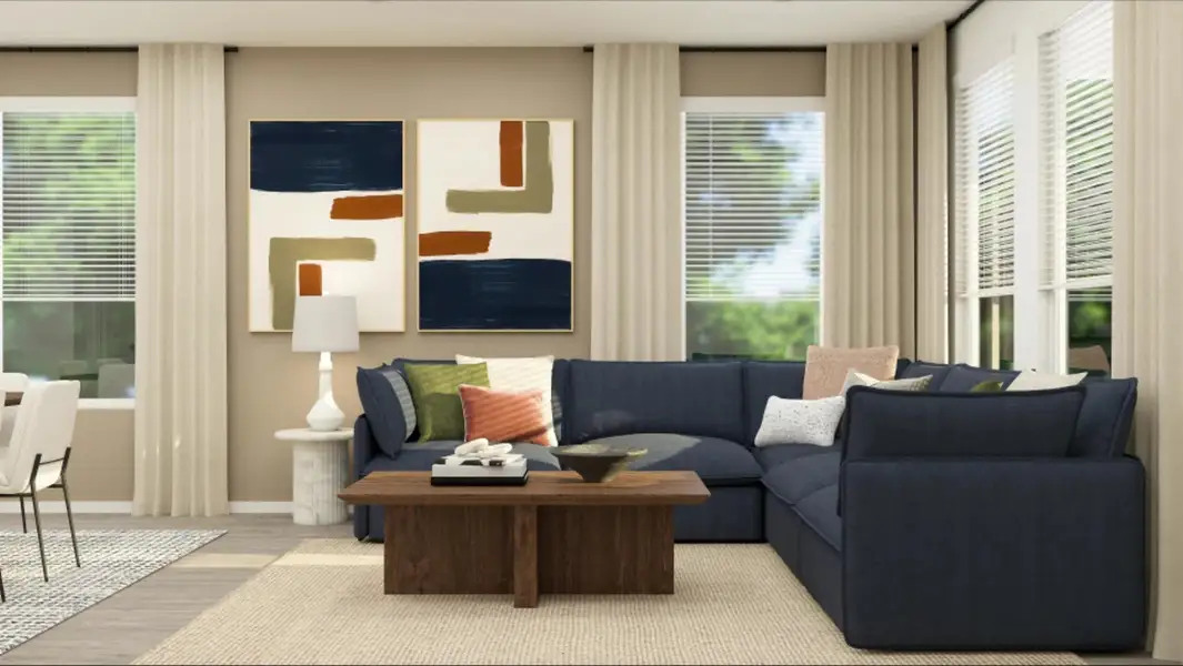 Furnished interior view inside a new home in Moore Landing, Magnolia (Image 7).