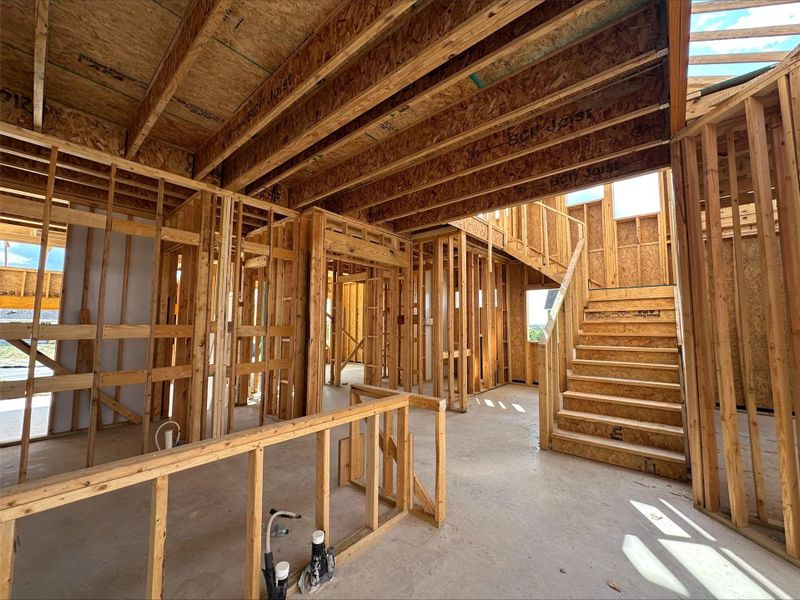Witness the meticulous construction of this home, revealing its robust framework and future architectural flow. Witness the meticulous construction of this home, revealing its robust framework and future architectural flow.
