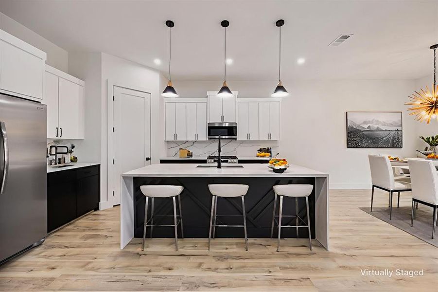 Furnished interior view inside a new home in , Dallas (Image 8).