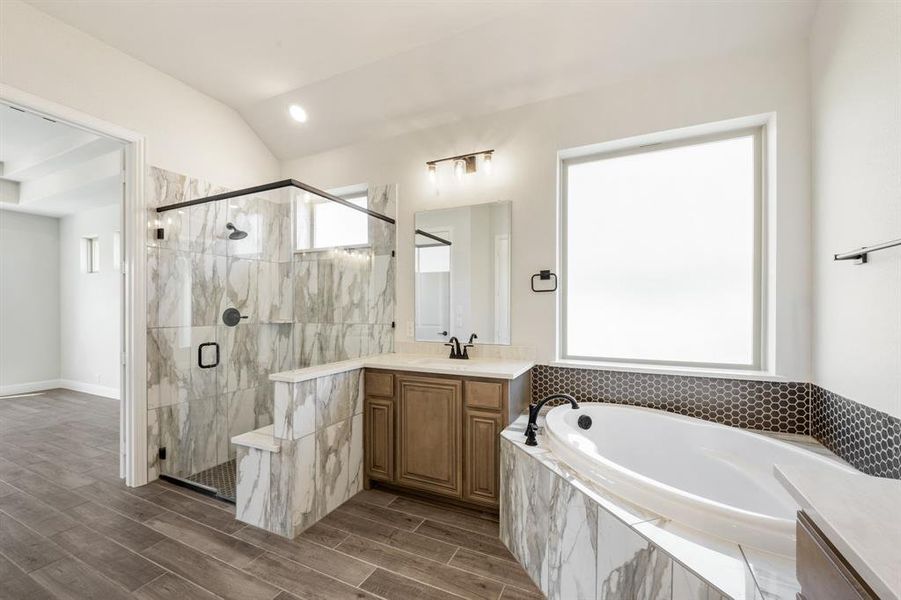 Furnished interior view inside a new home in Abe's Landing, Granbury (Image 11).