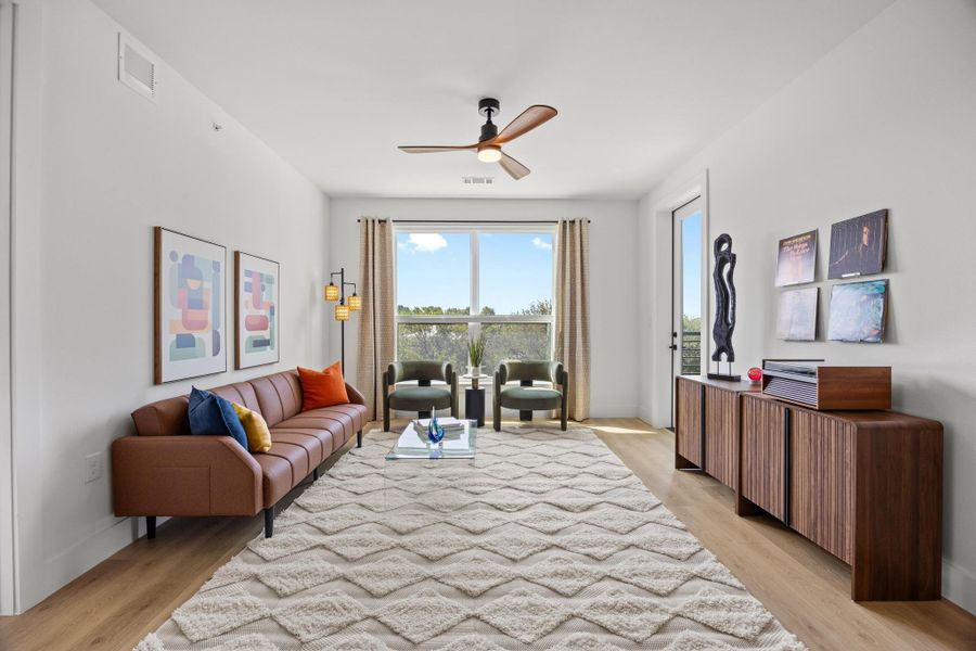 Furnished interior view inside a new home in , Austin (Image 13). Furnished interior view inside a new home in , Austin (Image 13).