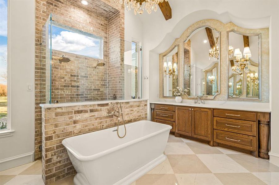 Furnished interior view inside a new home in , Aledo (Image 23).