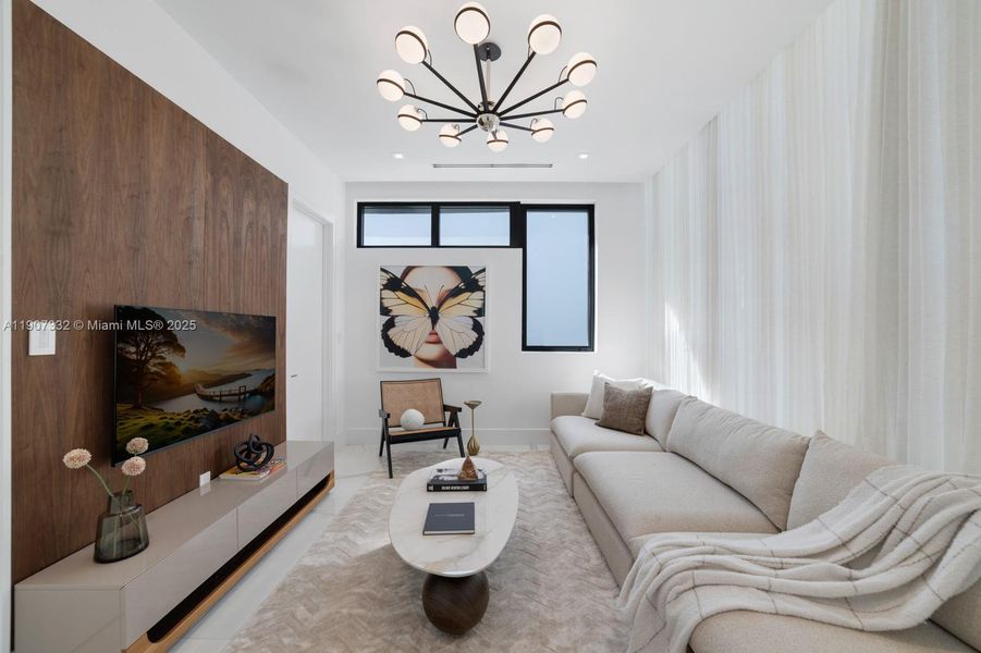 Furnished interior view inside a new home in , Miami Beach (Image 51). Furnished interior view inside a new home in , Miami Beach (Image 51).