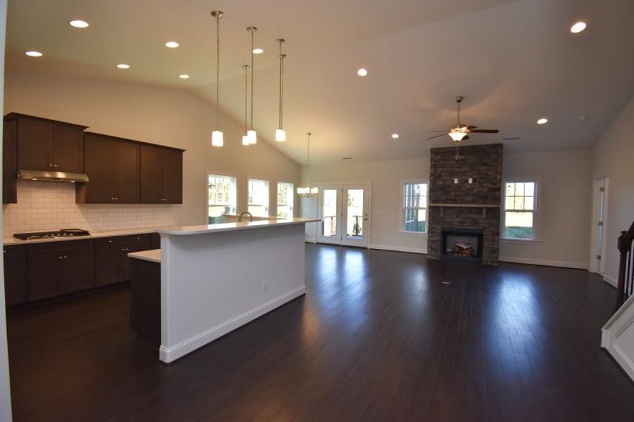 Representative unfurnished interior of a home built from the Cambridge by Keystone Homes NC in Weybridge, Burlington (Image 24).