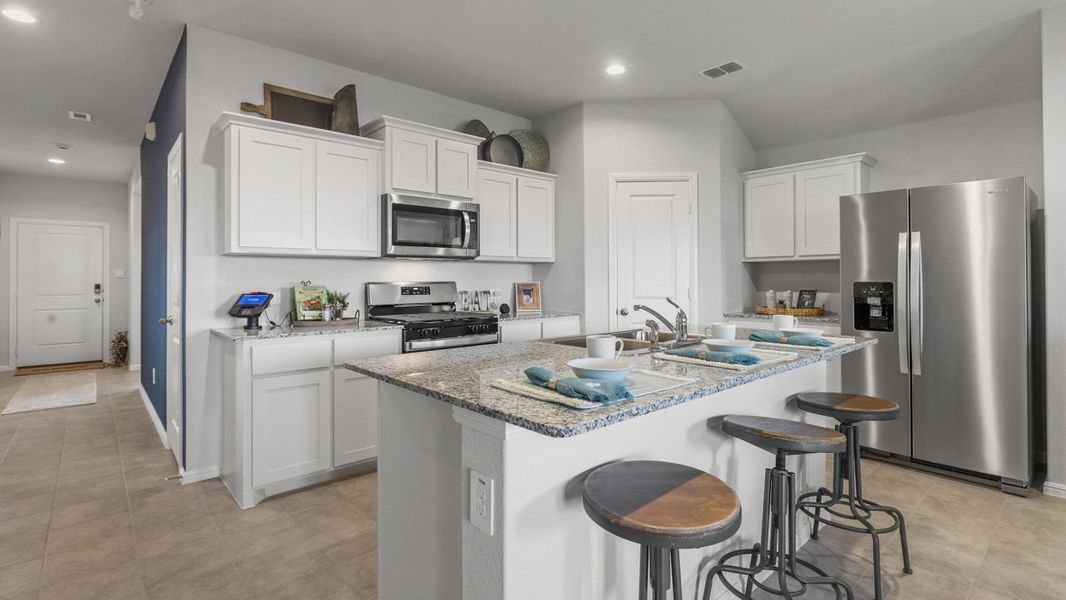 Representative furnished interior of a home built from the Texas Cali by D.R. Horton in The Hills at Reunion, Newark (Image 6). Representative furnished interior of a home built from the Texas Cali by D.R. Horton in The Hills at Reunion, Newark (Image 6).