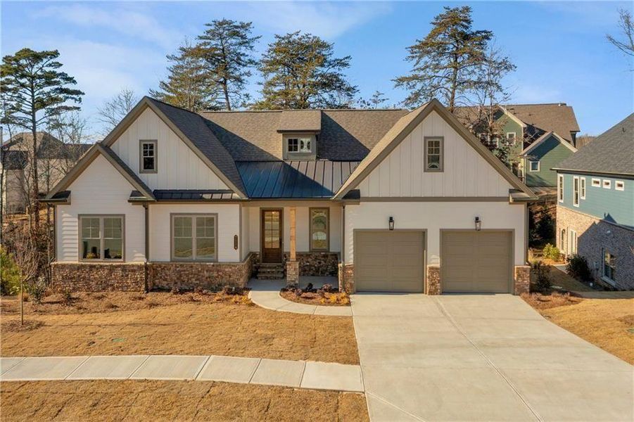Front exterior of a new home in , Gainesville, GA, highlighting curb appeal (Image 29).