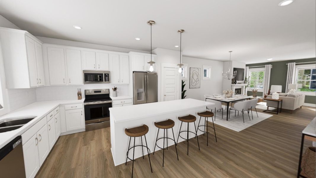 Furnished interior view inside a new home in Ponder, Wendell (Image 6).