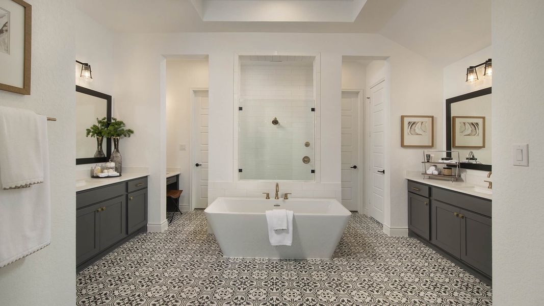 Furnished interior view inside a new home in Valencia, Manvel (Image 12). Furnished interior view inside a new home in Valencia, Manvel (Image 12).