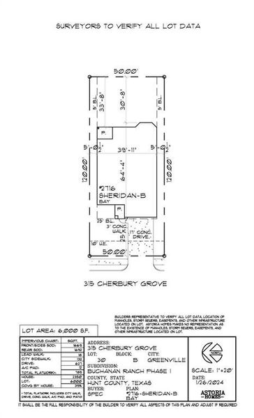 Plot Plan of house on lot with dimensions