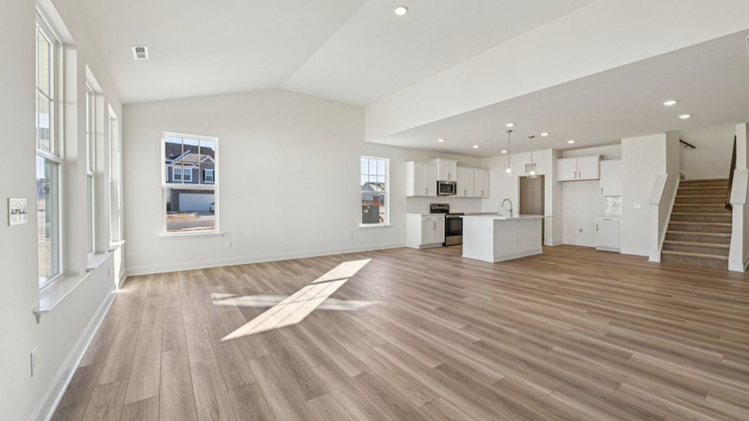 Representative furnished interior of a home built from the Chelsea by DRB Homes in Jasper Landing, Four Oaks (Image 7).