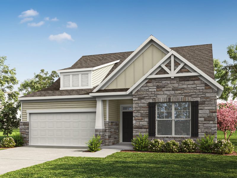 Representative exterior photo of a completed home built from the Wescott by Eastwood Homes in Ford Meadows, Garner, NC (Image 2).