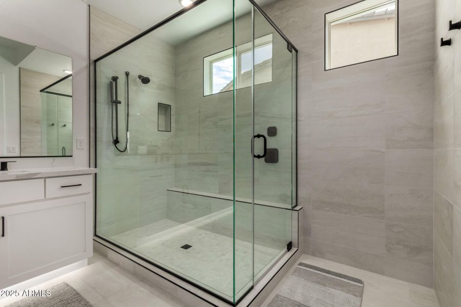 Glass-Enclosed Walk-In Shower Glass-Enclosed Walk-In Shower