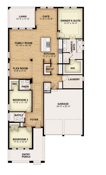 2D floor plan layout for the Hemingway by Rockwell Homes in Northlake at Ovation, Winter Garden, FL (Image 5). 2D floor plan layout for the Hemingway by Rockwell Homes in Northlake at Ovation, Winter Garden, FL (Image 5).