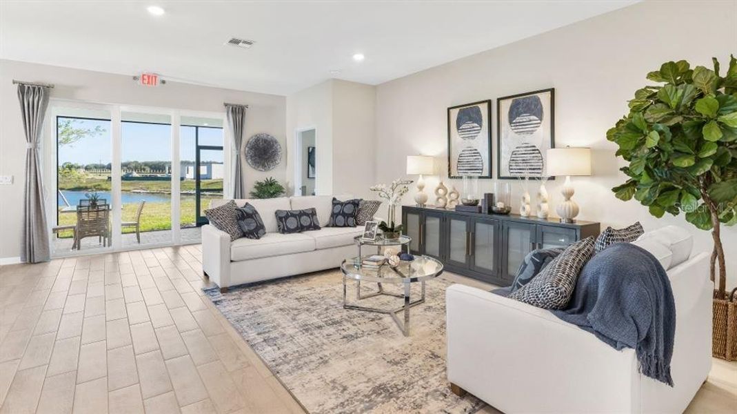 Furnished interior view inside a new home in Coral Lakes - Tradition & Express, Punta Gorda (Image 16).