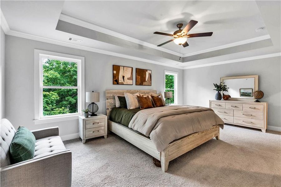 Furnished interior view inside a new home in The Estates at Hurricane Pointe, Douglasville (Image 31). Furnished interior view inside a new home in The Estates at Hurricane Pointe, Douglasville (Image 31).