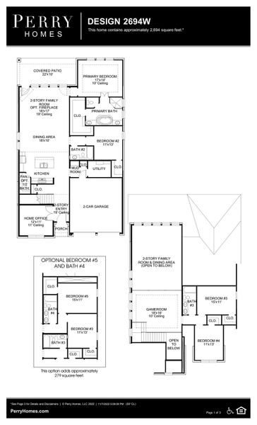 Floor Plan for 2694W