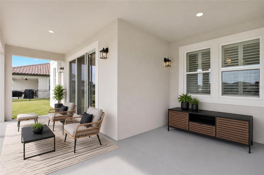 Exterior details and patio area of a home in , Wesley Chapel (Image 29).