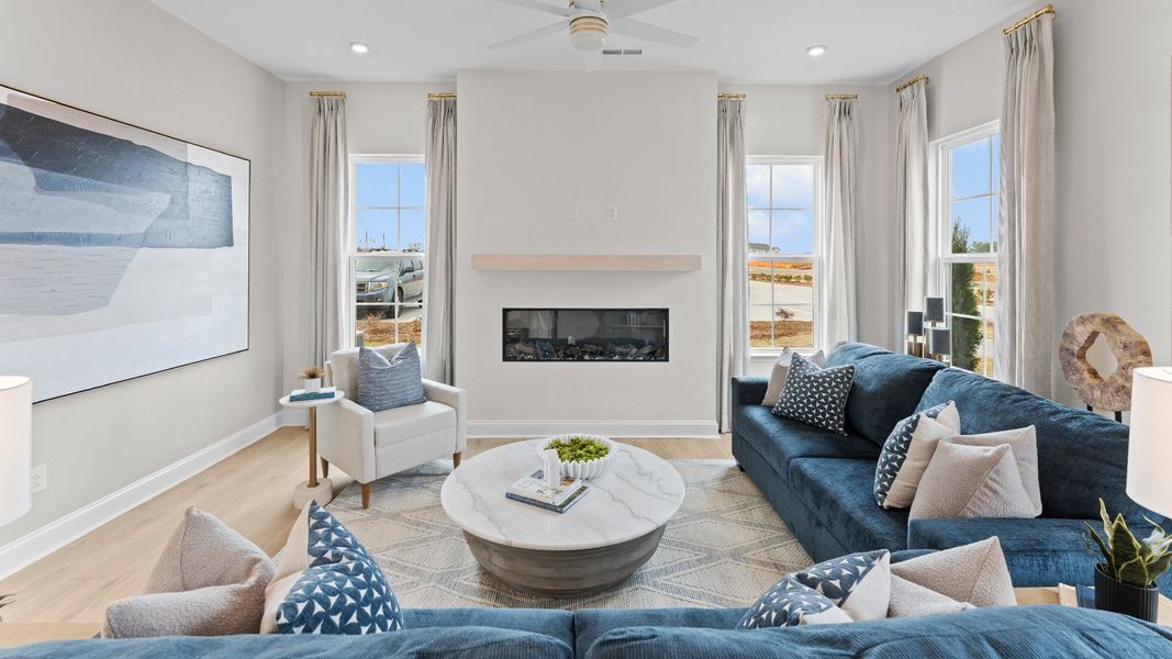 The Brockton Plan by DRB homes in Pineville, NC - Living Area