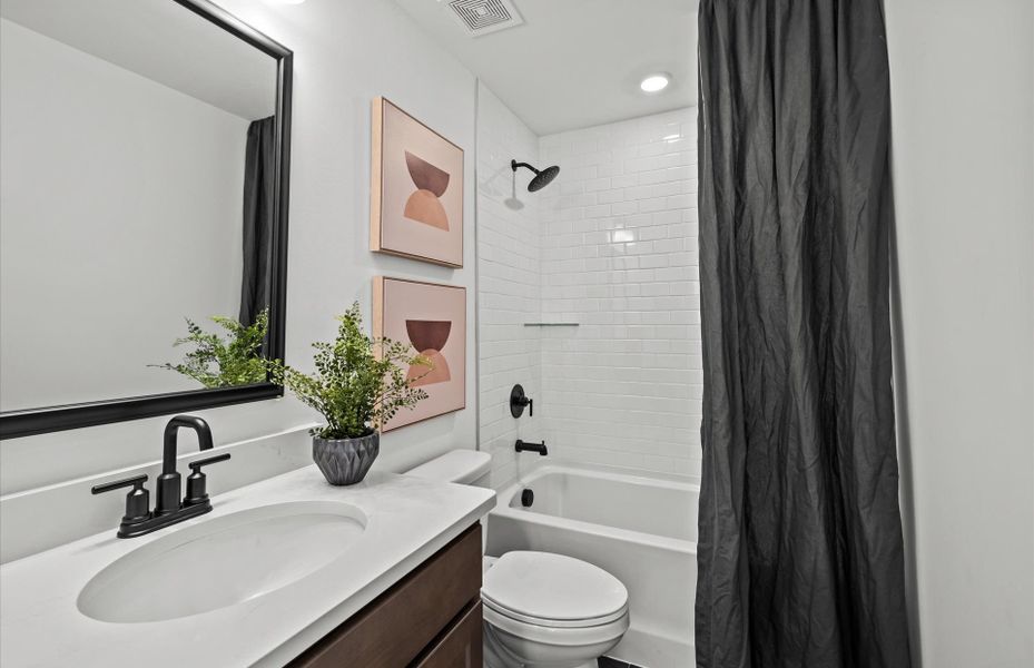 Furnished interior in a model home at Elmbrook in Matthews (Image 8).