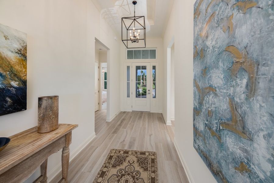 Representative furnished interior of a home built from the Ortega by Riverside Homes in Hidden Creek at SilverLeaf 80' Series, St. Augustine (Image 54).