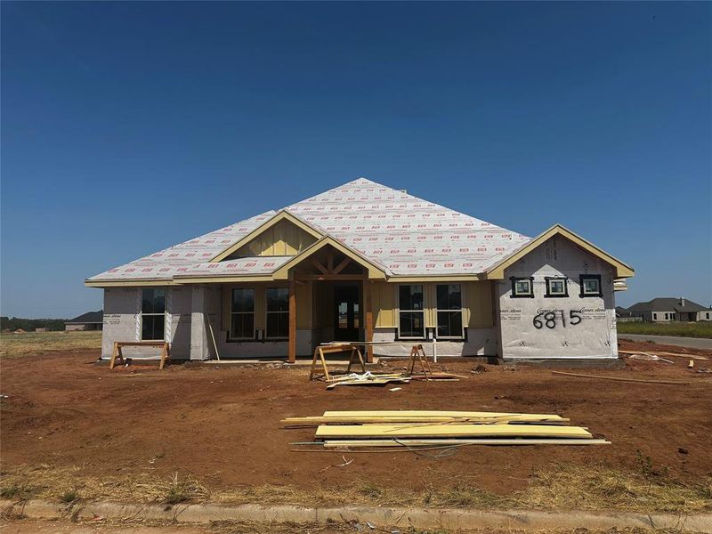 Front exterior of a new home in , Abilene, TX, highlighting curb appeal (Image 1). Front exterior of a new home in , Abilene, TX, highlighting curb appeal (Image 1).