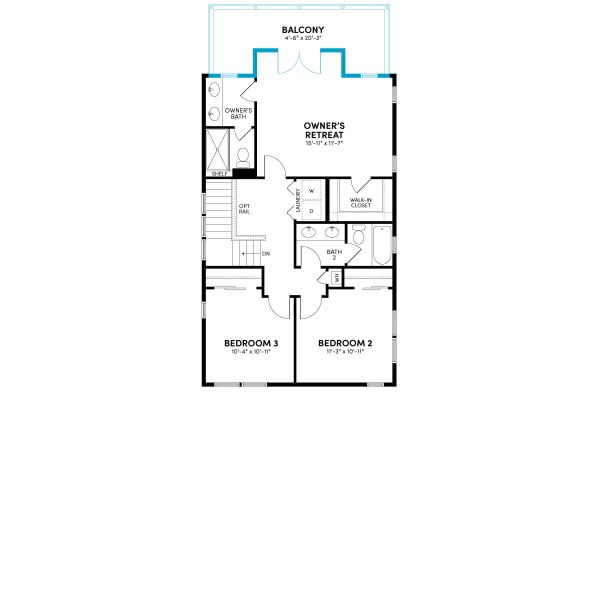 2D floor plan layout for the Tealight Seven by Brookfield Residential in Tealight at Barefoot, Firestone, CO (Image 7). 2D floor plan layout for the Tealight Seven by Brookfield Residential in Tealight at Barefoot, Firestone, CO (Image 7).