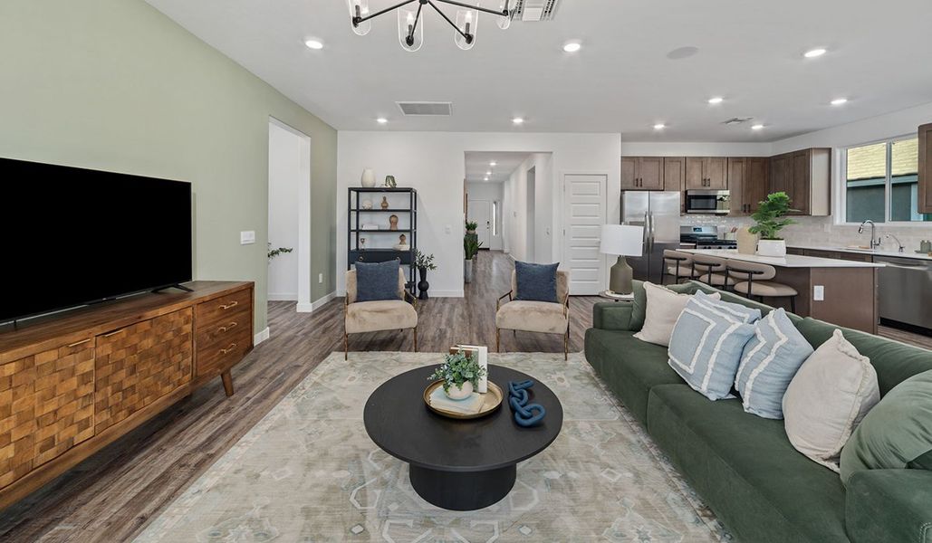 Representative furnished interior of a home built from the Mariposa - C40M by D.R. Horton in Entrada Del Toro at Rancho Sahuarita, Sahuarita (Image 9).