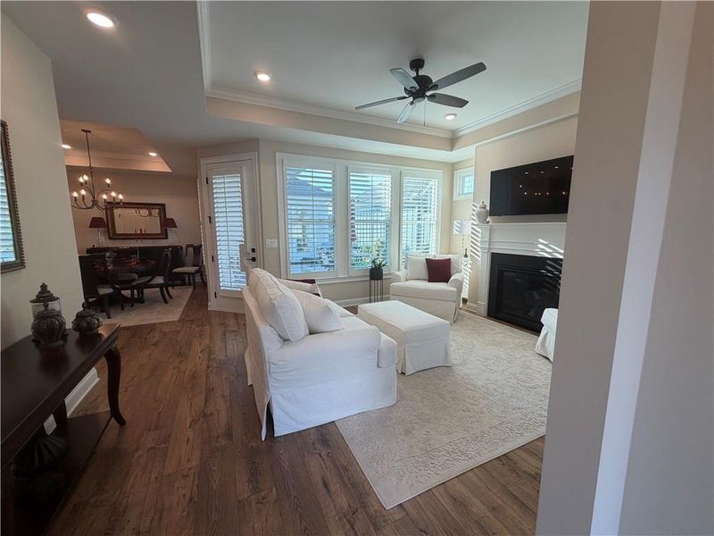Furnished interior view inside a new home in The Courtyards at Bailey Farms, Dacula (Image 19). Furnished interior view inside a new home in The Courtyards at Bailey Farms, Dacula (Image 19).