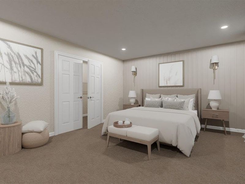 Upstairs, you will find 3 large bedrooms, including your spacious owner`s suite - Juniper by Highland Homes