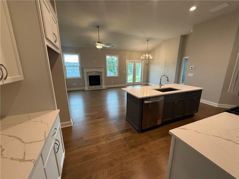 Furnished interior view inside a new home in Lakeside at Great Sky, Canton (Image 3).