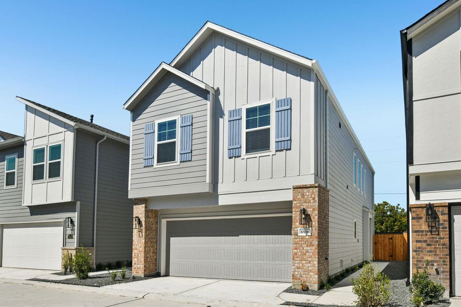 Exterior details and patio area of a home in Spring Brook Village - City Series, Houston (Image 25). Exterior details and patio area of a home in Spring Brook Village - City Series, Houston (Image 25).